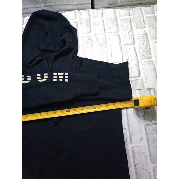 Volcom Hoodie Womens Large Black Fleece Hooded Sweatshirt - Picture 6 of 11